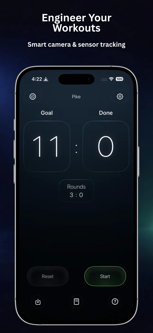 RepChime repetition counter with smart camera and sensor tracking