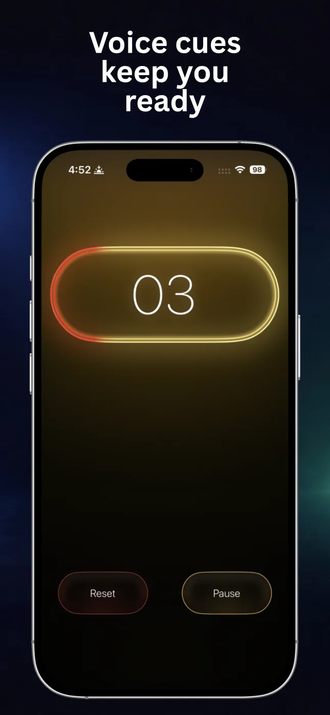 RepChime active interval with voice cues