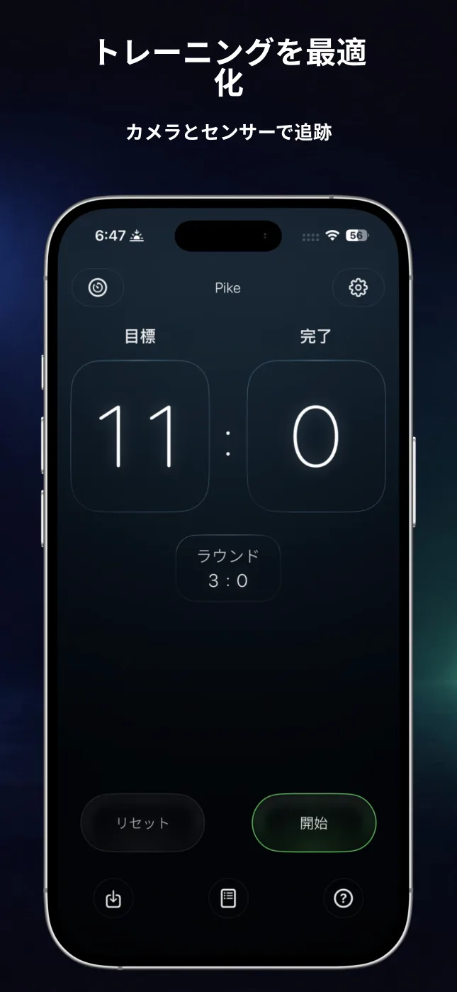 カメラとセンサーに対応した回数カウンター