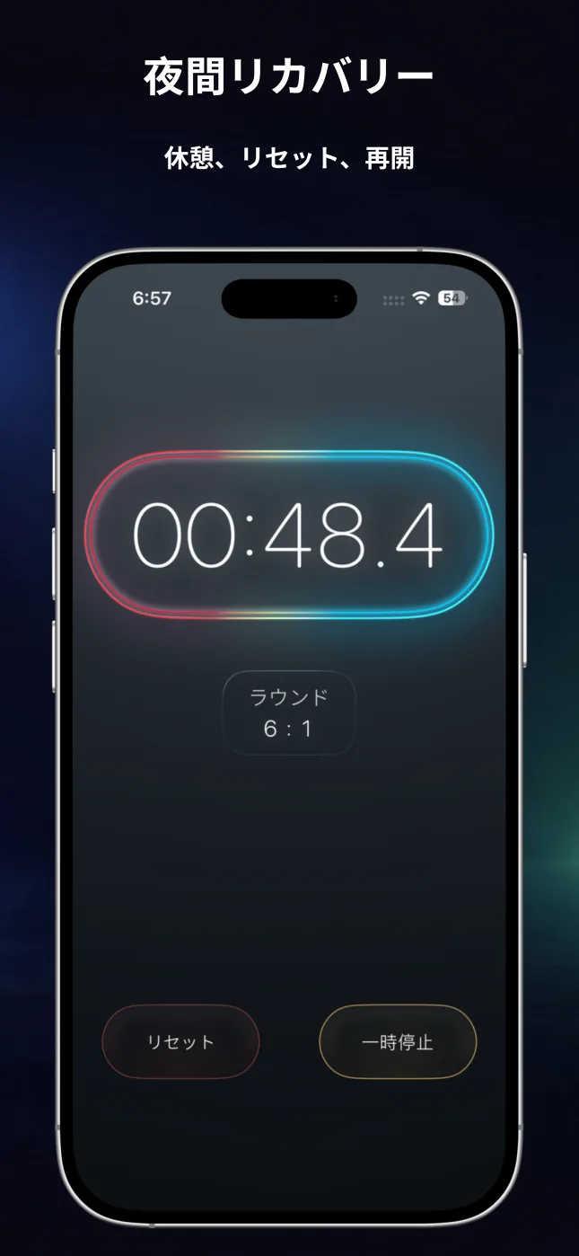中断後に再開したRepChimeタイマー