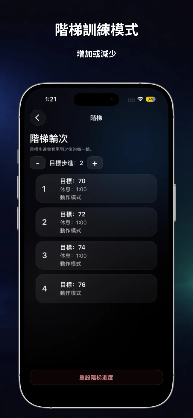 目標次數階梯設定